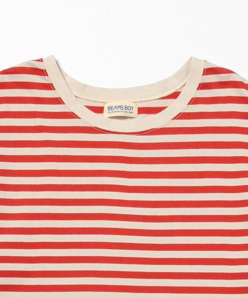 BEAMS BOY（ビームスボーイ）の「BEAMS BOY / 1cm ボーダー クルー ショートスリーブ ワンピース（ワンピース・レディース・レッド/グリーン/ネイビー・ONE SIZE）」の16枚目の写真