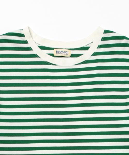 BEAMS BOY（ビームスボーイ）の「BEAMS BOY / 1cm ボーダー クルー ショートスリーブ ワンピース（ワンピース・レディース・レッド/グリーン/ネイビー・ONE SIZE）」の8枚目の写真