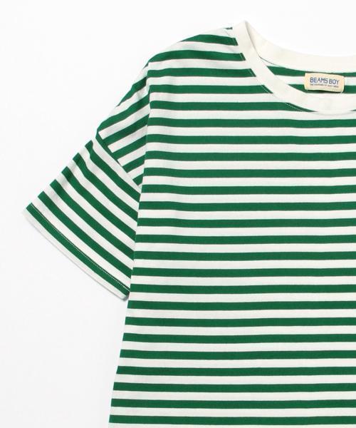 BEAMS BOY（ビームスボーイ）の「BEAMS BOY / 1cm ボーダー クルー ショートスリーブ ワンピース（ワンピース・レディース・レッド/グリーン/ネイビー・ONE SIZE）」の9枚目の写真