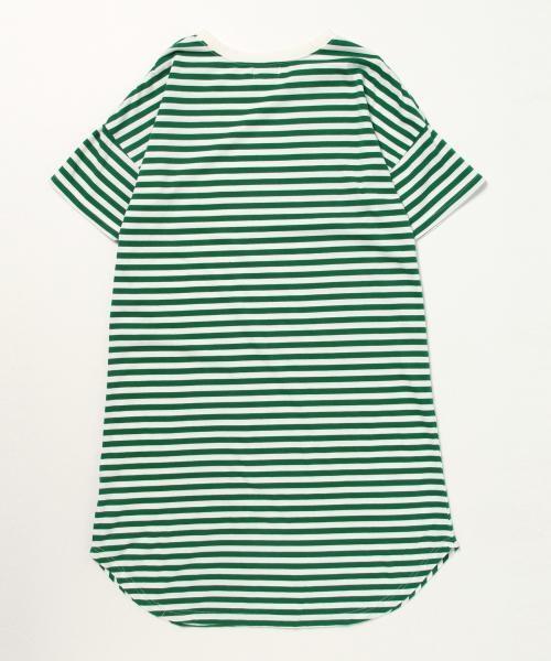 BEAMS BOY（ビームスボーイ）の「BEAMS BOY / 1cm ボーダー クルー ショートスリーブ ワンピース（ワンピース・レディース・レッド/グリーン/ネイビー・ONE SIZE）」の11枚目の写真