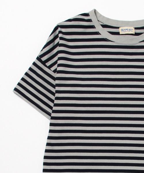 BEAMS BOY（ビームスボーイ）の「BEAMS BOY / 1cm ボーダー クルー ショートスリーブ ワンピース（ワンピース・レディース・レッド/グリーン/ネイビー・ONE SIZE）」の4枚目の写真