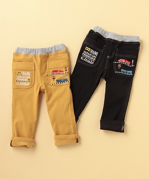 kladskap(クレードスコープ)の「電車刺しゅうロング丈ストレートパンツ(その他パンツ・キッズ・ブラック/マスタード・120cm/90cm/100cm/80cm/130cm/110cm)」の13枚目の写真