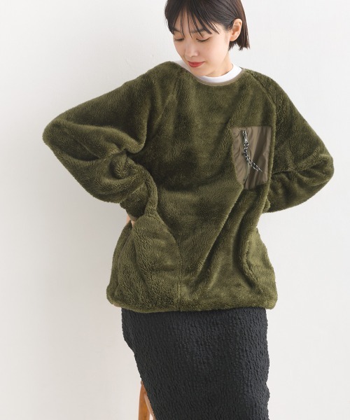 OMNES（オムネス）の「ユニセックス ボアフリースプルオーバー