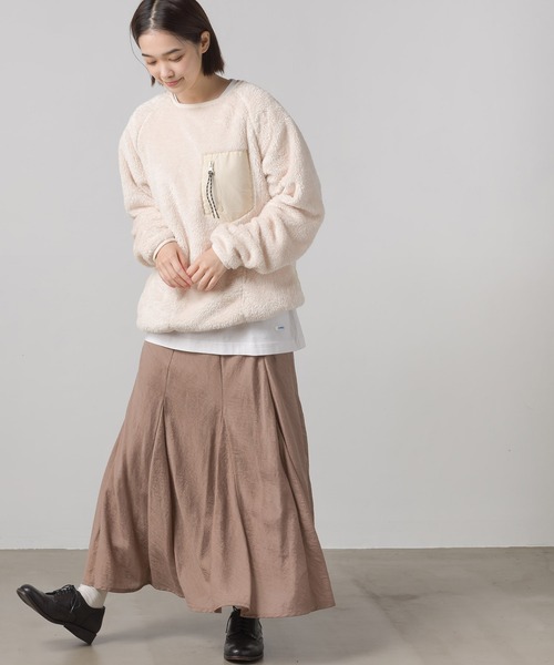 OMNES(オムネス)の「ユニセックス ボアフリースプルオーバー(ブルゾン・レディース・ブラック/ブラウン/カーキ/アイボリー・MEDIUM/X-LARGE/LARGE)」の15枚目の写真