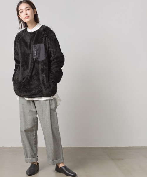 OMNES(オムネス)の「ユニセックス ボアフリースプルオーバー(ブルゾン・レディース・ブラック/ブラウン/カーキ/アイボリー・MEDIUM/X-LARGE/LARGE)」の22枚目の写真