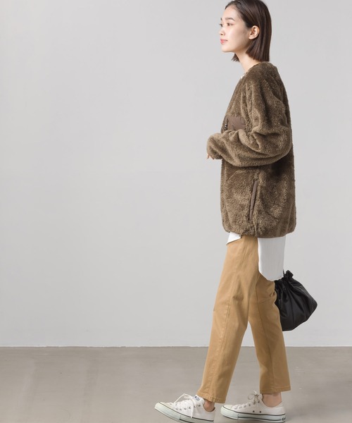 OMNES(オムネス)の「ユニセックス ボアフリースプルオーバー(ブルゾン・レディース・ブラック/ブラウン/カーキ/アイボリー・MEDIUM/X-LARGE/LARGE)」の13枚目の写真