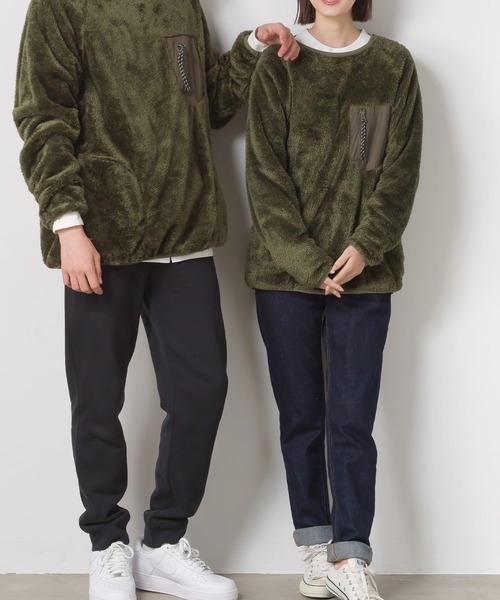 OMNES(オムネス)の「ユニセックス ボアフリースプルオーバー(ブルゾン・レディース・ブラック/ブラウン/カーキ/アイボリー・MEDIUM/X-LARGE/LARGE)」の17枚目の写真