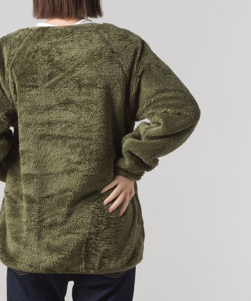 OMNES(オムネス)の「ユニセックス ボアフリースプルオーバー(ブルゾン・レディース・ブラック/ブラウン/カーキ/アイボリー・MEDIUM/X-LARGE/LARGE)」の7枚目の写真