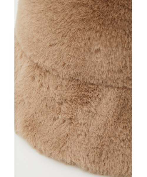 SLY（スライ）の「F FUR BUCKET HAT バケット ハット（ハット・レディース・ブラック/ベージュ/マルチ・FREE）」の7枚目の写真