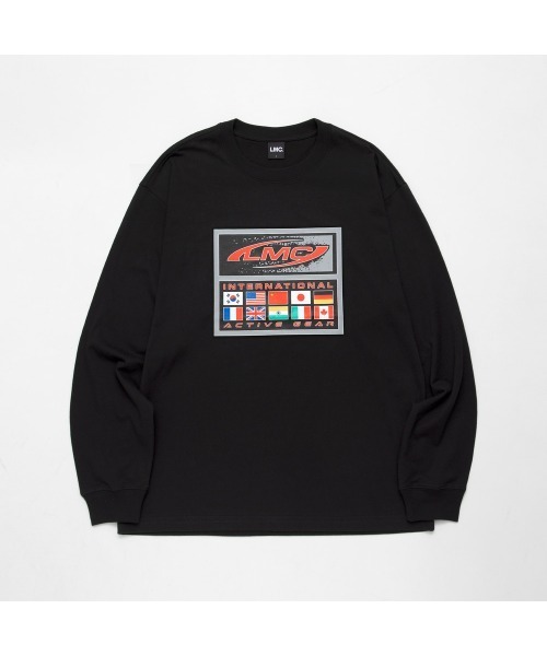 LMCの「ACTIVE GEAR INT LONG SLV TEE(Tシャツ/カットソー・メンズ・ブラック/グレー×ピンク・S/M/L/XL)」の1枚目の写真