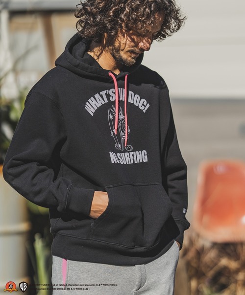 felkod（フィルコッド）の「mpa2770-BUGS BUNNY - Print Parka (Surf Style) パーカー（パーカー・メンズ・ブラック/トップグレー・M/L/S）」の9枚目の写真