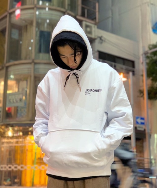 GARDEN TOKYO（ガーデントウキョウ）の「【WEB LIMITED】TOIRONIER/トワロニエ/DAILY LINE PULL PARKA/デイリーラインプルパーカー（パーカー・メンズ・ホワイト/ブラック・1/2）」の13枚目の写真