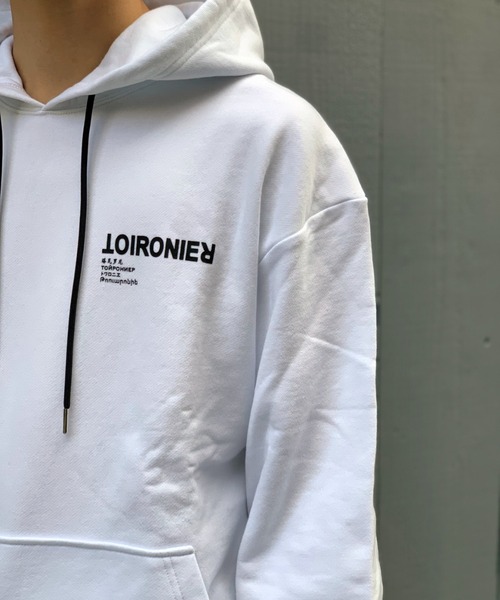 GARDEN TOKYO（ガーデントウキョウ）の「【WEB LIMITED】TOIRONIER/トワロニエ/DAILY LINE PULL PARKA/デイリーラインプルパーカー（パーカー・メンズ・ホワイト/ブラック・1/2）」の3枚目の写真