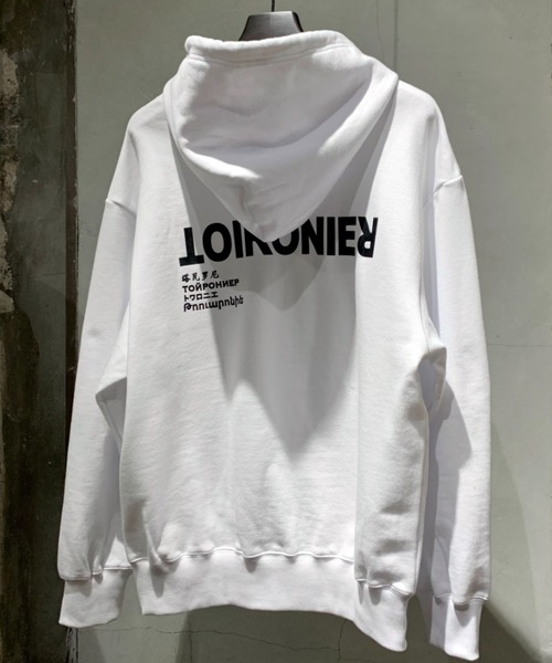 GARDEN TOKYO（ガーデントウキョウ）の「【WEB LIMITED】TOIRONIER/トワロニエ/DAILY LINE PULL PARKA/デイリーラインプルパーカー（パーカー・メンズ・ホワイト/ブラック・1/2）」の9枚目の写真