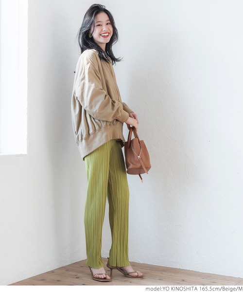 coca（coca）（コカ）の「ゆったりテールカットMA-1（MA-1・レディース・ベージュ/カーキ・L/M）」の17枚目の写真