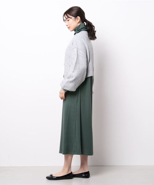 cepo(セポ)の「ニットカーデ+タートルワンピアンサンブル 2WAY(ワンピース・レディース・パープル/ブラウン/グレー・M)」の20枚目の写真