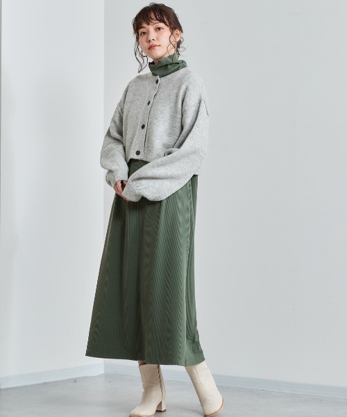 cepo(セポ)の「ニットカーデ+タートルワンピアンサンブル 2WAY(ワンピース・レディース・パープル/ブラウン/グレー・M)」の2枚目の写真