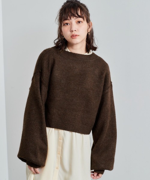 cepo(セポ)の「ニットカーデ+タートルワンピアンサンブル 2WAY(ワンピース・レディース・パープル/ブラウン/グレー・M)」の17枚目の写真