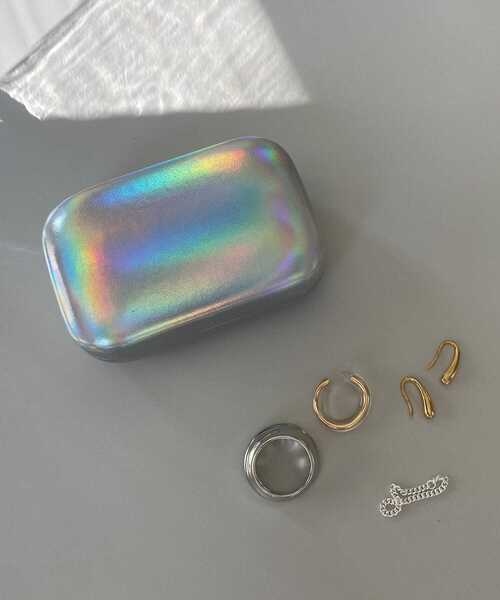 SMELLY（スメリー）の「スクエアアクセサリーケース（ポーチ・レディース・ミント/シルバー系その他・-）」の9枚目の写真