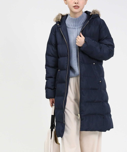 HONEYSUCKLE ROSE（ハニーサックルローズ）の「【HONEYSUCKLE ROSE】中綿ロングコート（その他アウター・レディース・ブラック/ネイビー・M/L）」の2枚目の写真