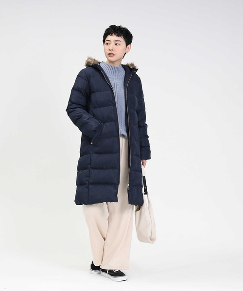 HONEYSUCKLE ROSE（ハニーサックルローズ）の「【HONEYSUCKLE ROSE】中綿ロングコート（その他アウター・レディース・ブラック/ネイビー・M/L）」の12枚目の写真