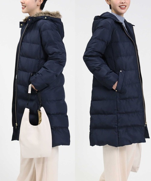 HONEYSUCKLE ROSE（ハニーサックルローズ）の「【HONEYSUCKLE ROSE】中綿ロングコート（その他アウター・レディース・ブラック/ネイビー・M/L）」の14枚目の写真