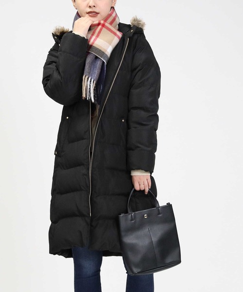 HONEYSUCKLE ROSE（ハニーサックルローズ）の「【HONEYSUCKLE ROSE】中綿ロングコート（その他アウター・レディース・ブラック/ネイビー・M/L）」の9枚目の写真