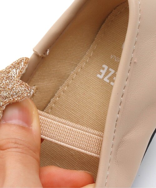 BREEZE(ブリーズ)の「きらきら星モチーフバレエシューズ(バレエシューズ・キッズ・ブラック/ベージュ・17/18/15 /14/19/16)」の5枚目の写真