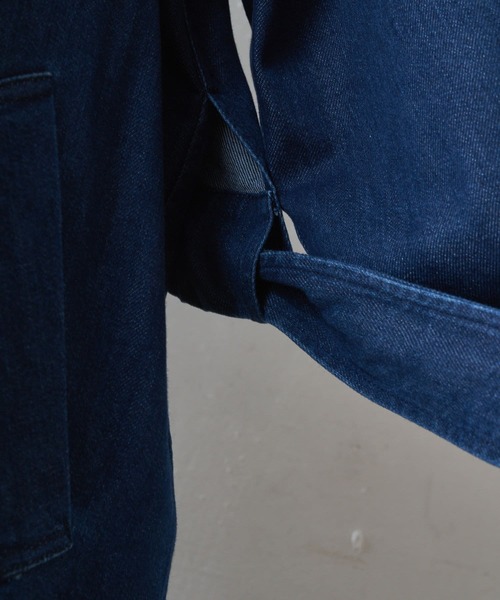 BEARDSLEY（ビアズリー）の「後ろバルーンデニムコート（ステンカラーコート・レディース・インディゴブルー・FREE）」の5枚目の写真