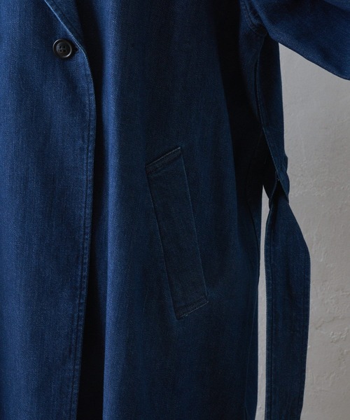 BEARDSLEY（ビアズリー）の「後ろバルーンデニムコート（ステンカラーコート・レディース・インディゴブルー・FREE）」の11枚目の写真
