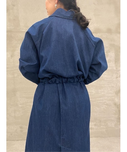 BEARDSLEY（ビアズリー）の「後ろバルーンデニムコート（ステンカラーコート・レディース・インディゴブルー・FREE）」の15枚目の写真