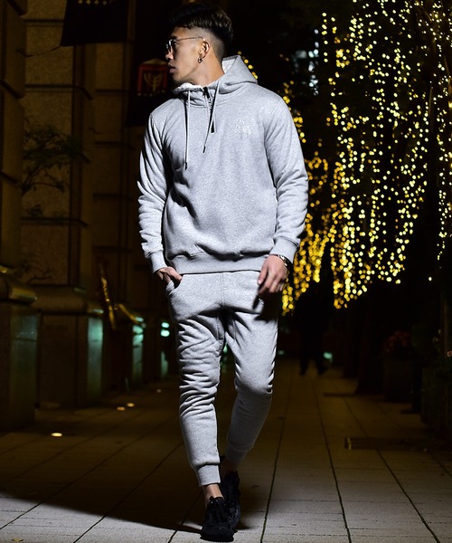 JOKER（ジョーカー）の「裏シャギーラインストーンジョガーパンツ（スウェットパンツ・メンズ・ブラック/ネイビー/オフホワイト/杢グレー・M/L/XL）」の7枚目の写真