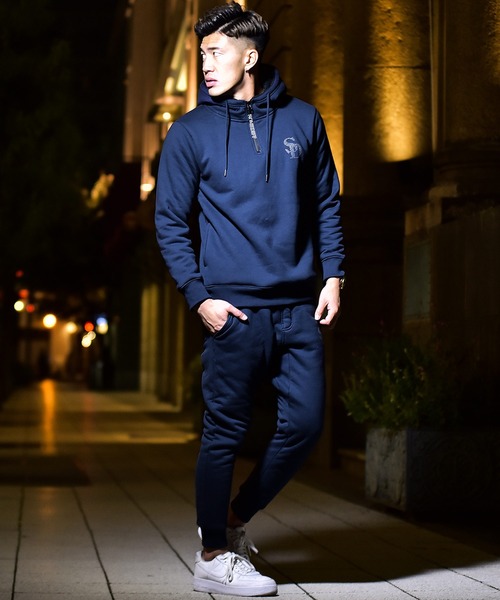 JOKER（ジョーカー）の「裏シャギーラインストーンジョガーパンツ（スウェットパンツ・メンズ・ブラック/ネイビー/オフホワイト/杢グレー・M/L/XL）」の10枚目の写真