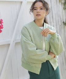 niko and... | くるくるブークレショートカーディガンジャケット(ブルゾン)