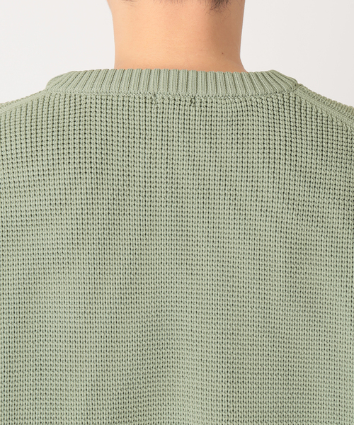 JOURNAL STANDARD relume（ジャーナルスタンダード　レリューム）の「《追加》【ニット+カットソーの2点SET】リサイクルポリエステル ワッフルニット（ニット/セーター・メンズ・ホワイト/ブラック/グレー/サックスブルー/ピンク/イエロー/グリーン/グレー系その他・MEDIUM/LARGE）」の19枚目の写真