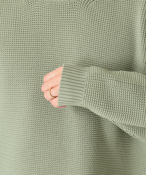 JOURNAL STANDARD relume（ジャーナルスタンダード　レリューム）の「《追加》【ニット+カットソーの2点SET】リサイクルポリエステル ワッフルニット（ニット/セーター・メンズ・ホワイト/ブラック/グレー/サックスブルー/ピンク/イエロー/グリーン/グレー系その他・MEDIUM/LARGE）」の22枚目の写真