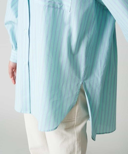 A de a.v.v（アードアー・ヴェ・ヴェ）の「ストライプシャツ（シャツ/ブラウス・レディース・ミント/ライトブルー・38/36）」の19枚目の写真