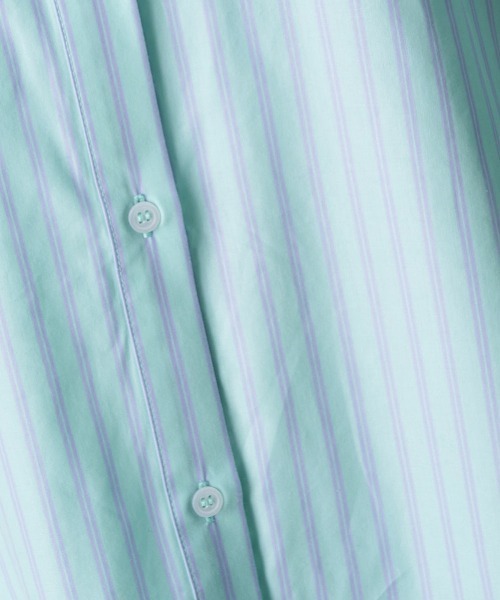A de a.v.v（アードアー・ヴェ・ヴェ）の「ストライプシャツ（シャツ/ブラウス・レディース・ミント/ライトブルー・38/36）」の17枚目の写真