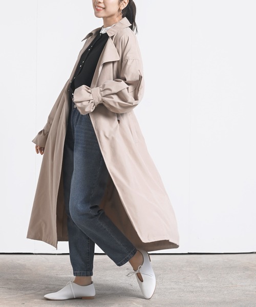 rps（アールピーエス）の「キャンディータックスリーブトレンチコート（トレンチコート・レディース・ベージュ/ライトベージュ/グレイッシュベージュ・M）」の2枚目の写真
