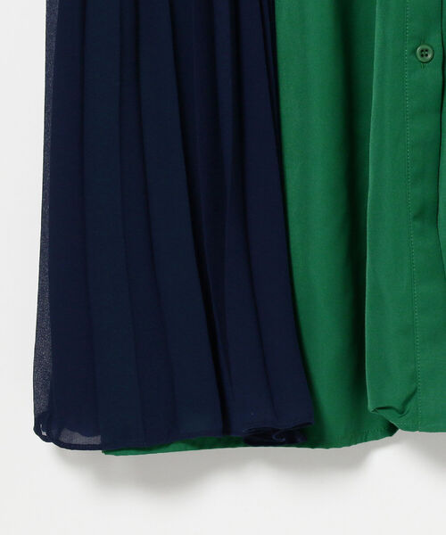 CAROLINA GLASER(カロリナ グレイサー)の「CAROLINA GLASER / プリーツシャツ ワンピース(ワンピース・レディース・ブラック/グリーン・ONE SIZE)」の10枚目の写真
