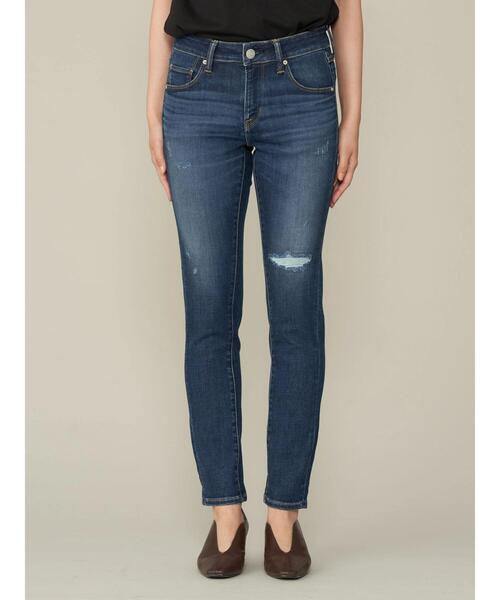 AMERICAN HOLIC(アメリカンホリック)の「スキニーフィットダメージデニム(デニムパンツ・レディース・インディゴブルー・LL/XS/M/S/L)」の9枚目の写真
