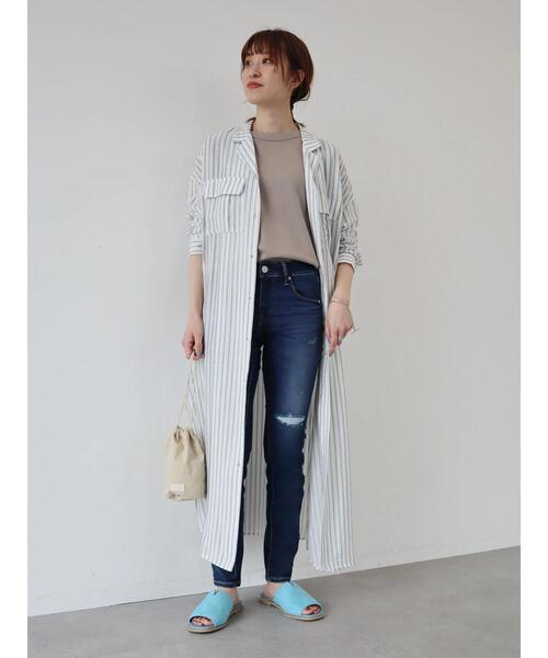 AMERICAN HOLIC(アメリカンホリック)の「スキニーフィットダメージデニム(デニムパンツ・レディース・インディゴブルー・LL/XS/M/S/L)」の17枚目の写真