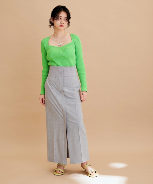 ADAM ET ROPE'（アダムエロペ）の「カップインニットプルオーバー（ニット/セーター・レディース・ブラック/オレンジ/グリーン/キナリ・FREE）」の10枚目の写真