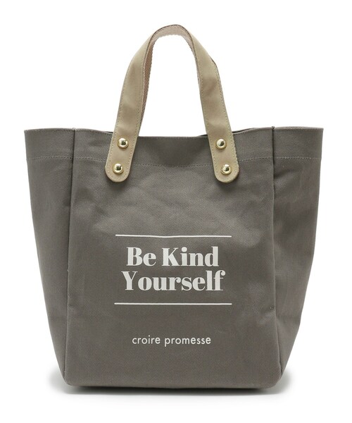 SHOO・LA・RUE(シューラルー)の「◆キャンバスロゴトート(トートバッグ・レディース・ブラウン系その他/ベビーピンク/ライトベージュ/ライトグリーン系・00)」の1枚目の写真