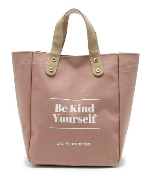 SHOO・LA・RUE(シューラルー)の「◆キャンバスロゴトート(トートバッグ・レディース・ブラウン系その他/ベビーピンク/ライトベージュ/ライトグリーン系・00)」の4枚目の写真