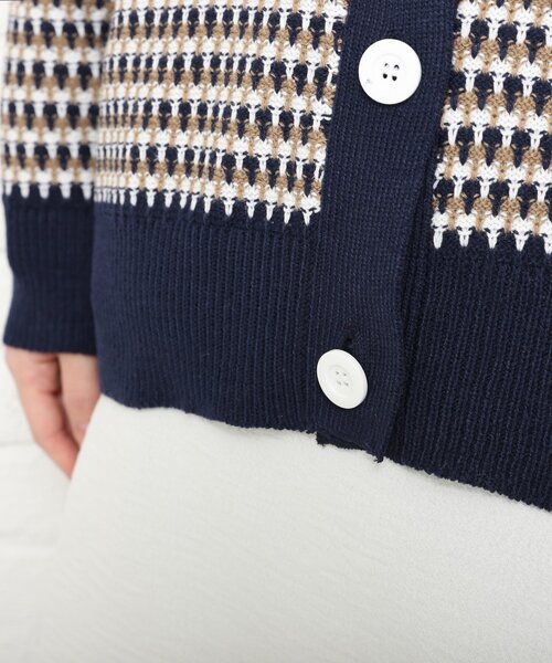 Cutie Blonde(キューティーブロンド)の「◆【S-L】ニットカーディガン(カーディガン/ボレロ・レディース・ネイビー/マスタード/ダークオレンジ・01/02/03)」の15枚目の写真