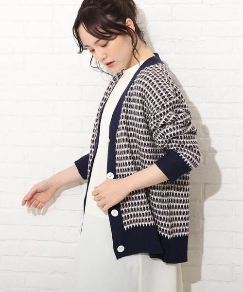 Cutie Blonde(キューティーブロンド)の「◆【S-L】ニットカーディガン(カーディガン/ボレロ・レディース・ネイビー/マスタード/ダークオレンジ・01/02/03)」の20枚目の写真