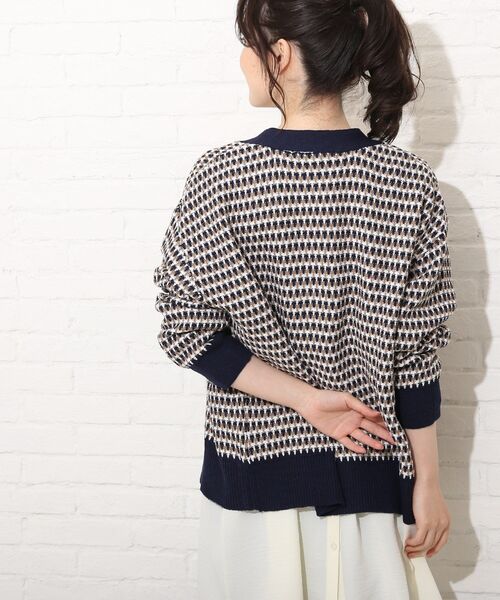 Cutie Blonde(キューティーブロンド)の「◆【S-L】ニットカーディガン(カーディガン/ボレロ・レディース・ネイビー/マスタード/ダークオレンジ・01/02/03)」の17枚目の写真