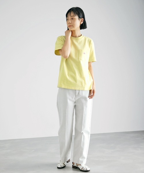 DANTON(ダントン)】ポケット付きクルーネックTシャツ（無地）（Tシャツ