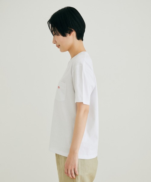 DANTON(ダントン)】ポケット付きクルーネックTシャツ（無地）（T